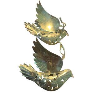 Ornament Dove Gold tone - Regal Art set of 2  NWT